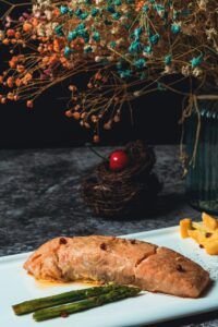 Lachsfilet, gebraten