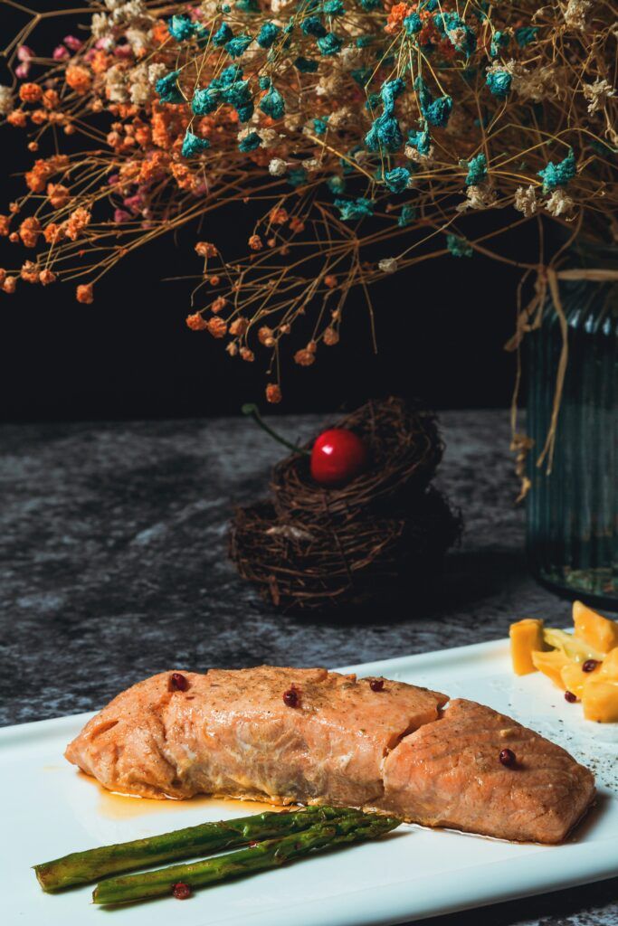 Lachsfilet, gebraten